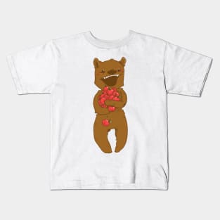 Bear Loves Apples Kids T-Shirt